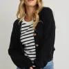 Ivy + Jack Agatha Black Fine Knit Cardigan