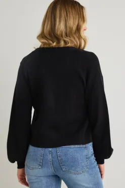 Ivy + Jack Agatha Black Fine Knit Cardigan