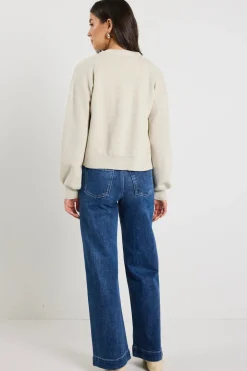 Ivy + Jack Agatha Oat Marle Fine Knit Cardigan