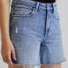 Among the Brave Aimee Mid Blue Denim Shorts