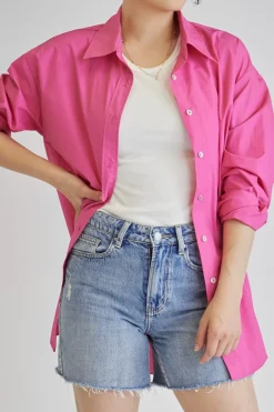Among the Brave Aimee Mid Blue Denim Shorts