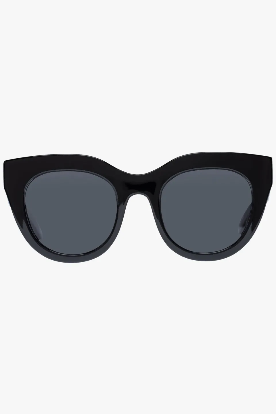 Le Specs Air Heart Cat Eye Black Gold Khaki Lens Sunglasses