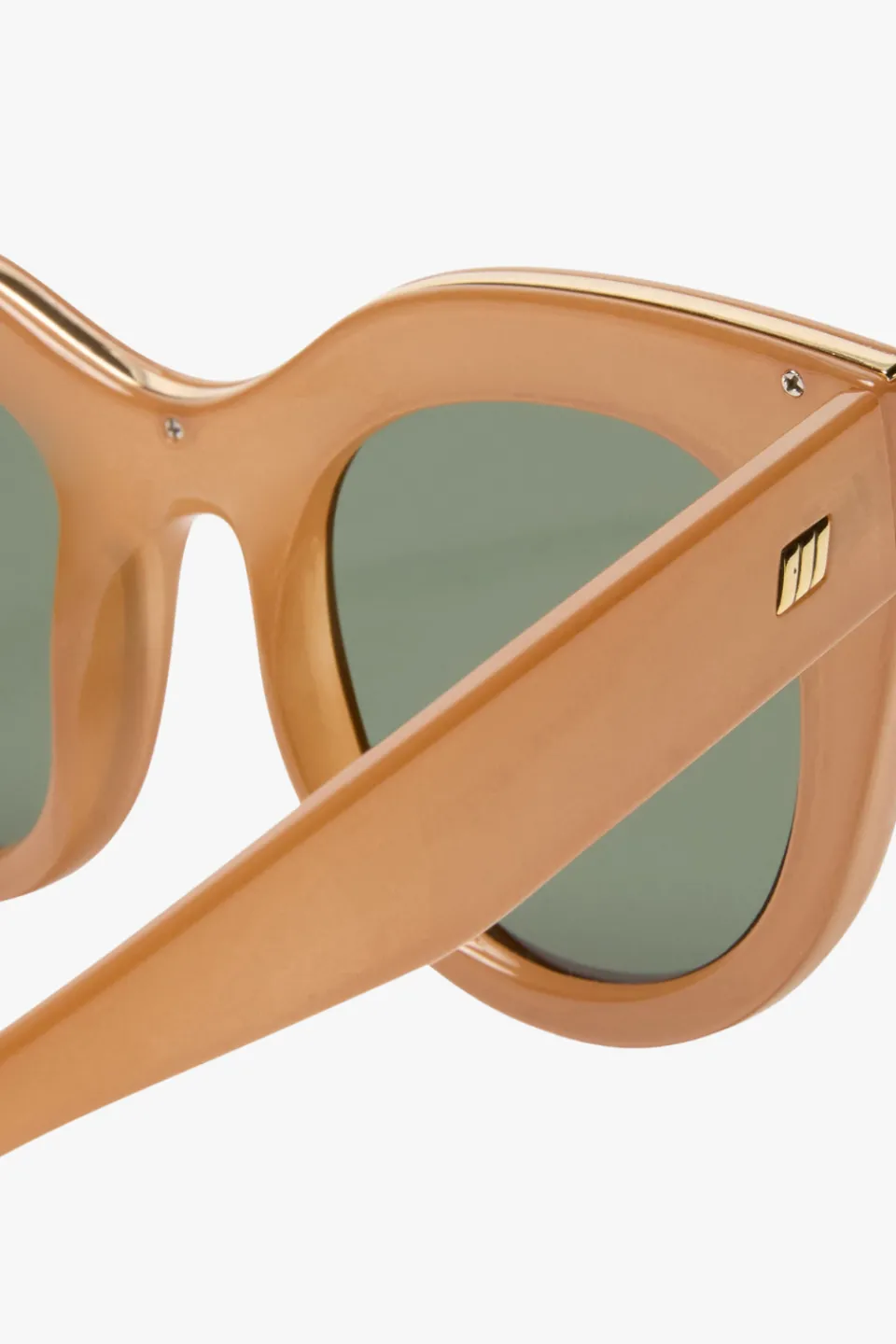 Le Specs Air Heart Cat Eye Caramel Khaki Lens Sunglasses