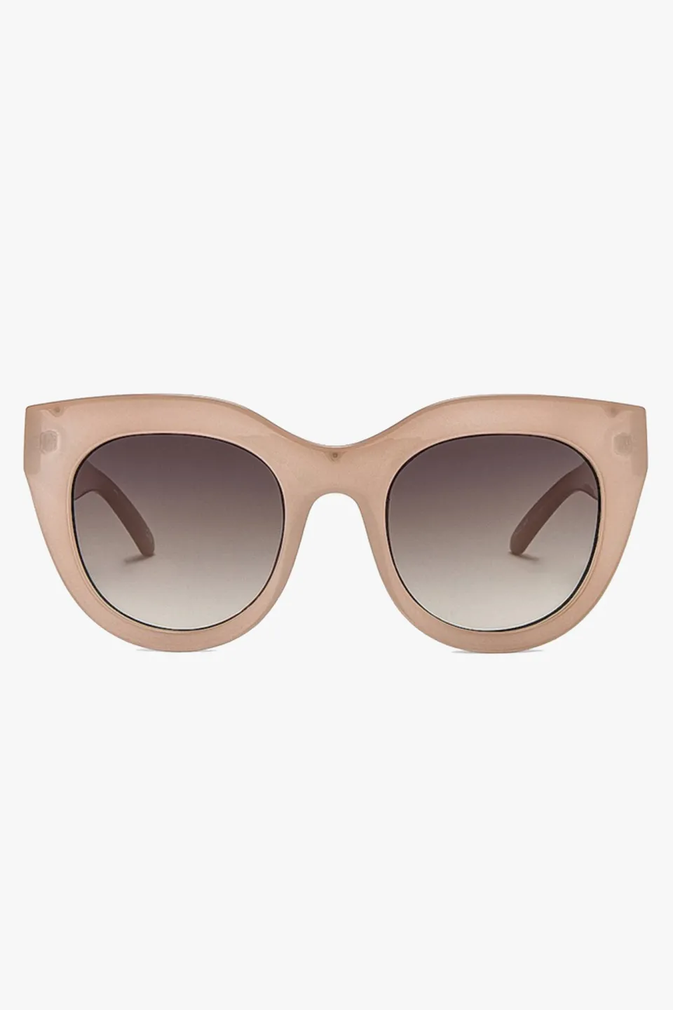 Le Specs Air Heart Oversized Cat Eye Oatmeal Sunglasses