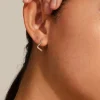 Pilgrim Alberte Organic Shape Hoop Earrings Silver