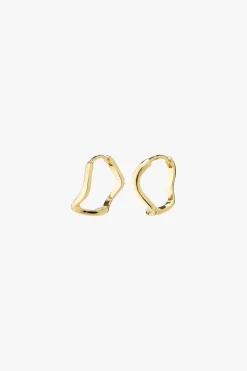 Pilgrim Alberte Organic Shape Hoop Earrings Gold