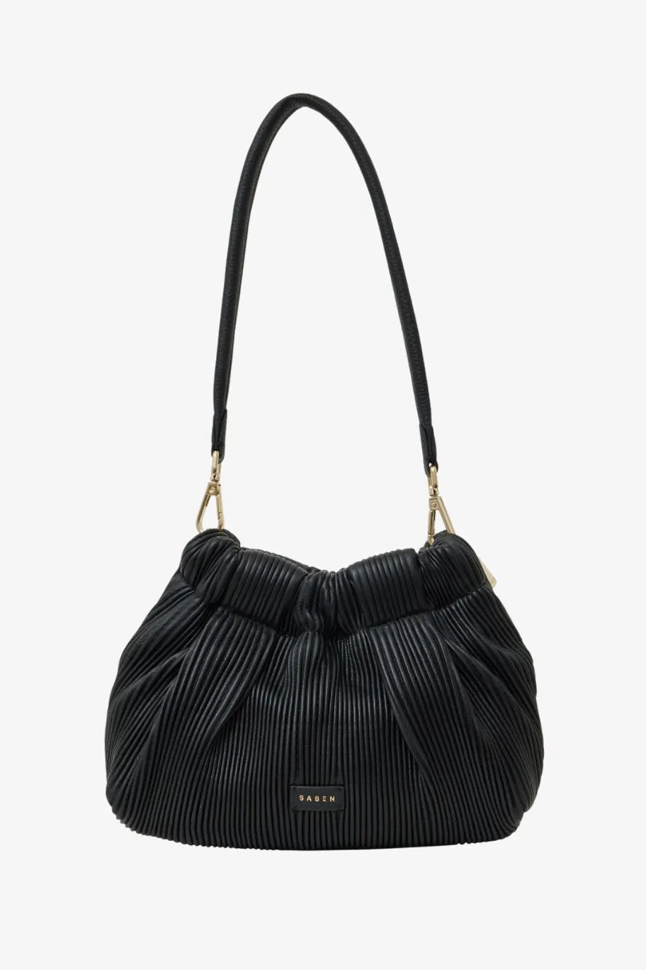 Saben Alexis Shoulder Bag Black Pleat