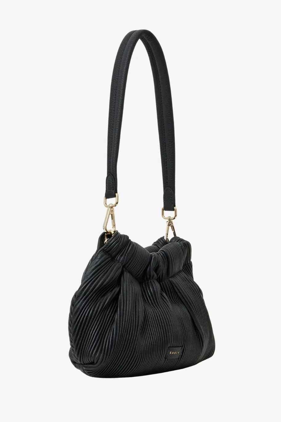 Saben Alexis Shoulder Bag Black Pleat