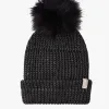 Brixton Alison Black Grey Beanie with Pompom