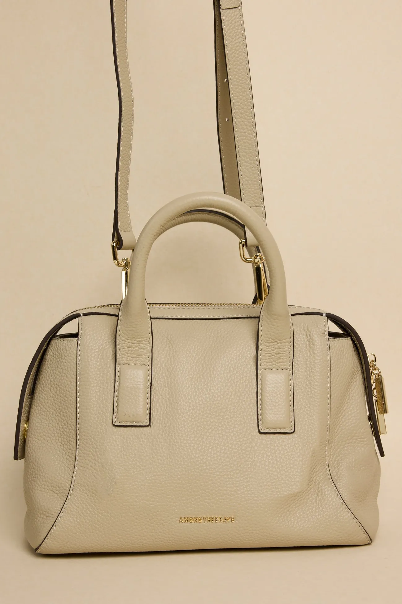 Among the Brave Amalfi Stone Leather Double Handle Shoulder Bag