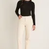 Among the Brave Amelia Ecru Mid Rise Slim Boyfriend Jean