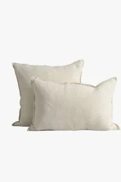 Baya Arcadia Almond Beige Feather Inner 40x60cm Linen Cushion