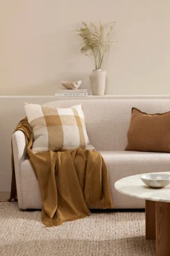 Baya Arcadia Cumin Feather Inner 40x60cm Linen Cushion