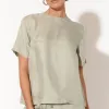 Adorne Arden Sage Cupro Top