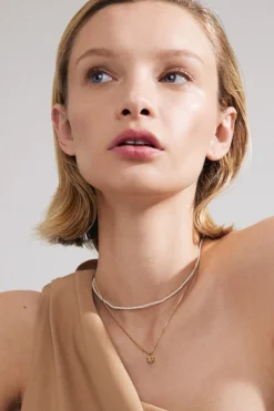 Pilgrim Arlet Heart Pendant Double Gold Plated Necklace