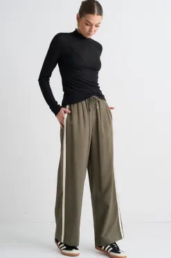 Among the Brave Asher Black LS Lettuce Edge Knit Top