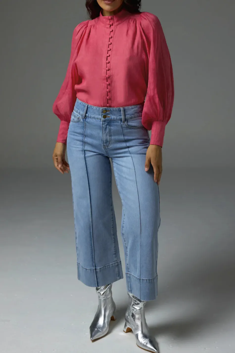 Zoe Kratzmann Atlas Punch Front Button LS Blouse