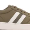 Alfie u0026 Evie Attitude Army Double White Stripe Nylon Sneaker