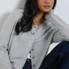 Stories be Told Autograph Light Grey Marle Cashmere Blend Crewneck Cardigan