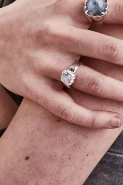 Stolen Girlfriends Club Baby Claw Moonstone Ring