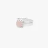 Stolen Girlfriends Club Baby Claw Rose Quartz Ring Small L