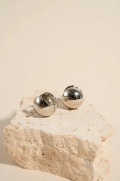Humble + Heart Ball EOL Rhodium Hoop Earrings
