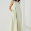 Among the Brave Base Sage Knit Swing Dress