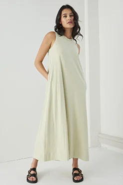 Among the Brave Base Sage Knit Swing Dress