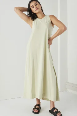 Among the Brave Base Sage Knit Swing Dress