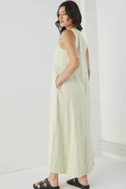 Among the Brave Base Sage Knit Swing Dress