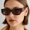 Le Specs Beachcomber Tort Rectangular Polarised Lens Sunglasses