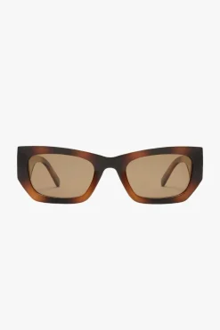 Le Specs Beachcomber Tort Rectangular Polarised Lens Sunglasses