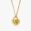 Brie Leon Bebe Solida 18k Gold Plated Pendant Necklace