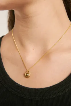 Brie Leon Bebe Solida 18k Gold Plated Pendant Necklace