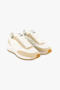 Superga 4089 Beige 9TS Slim Vegan Leather Trainers