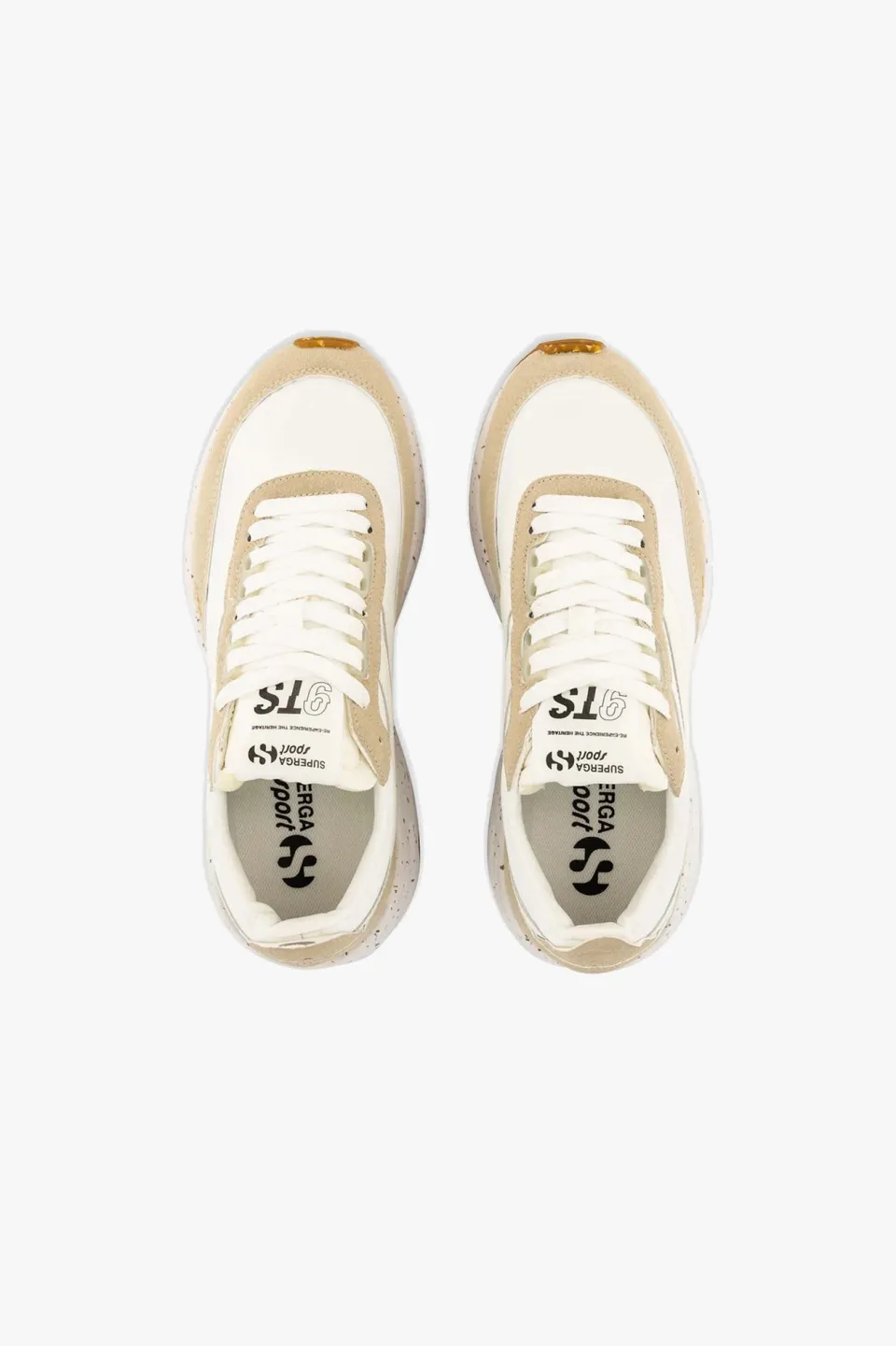 Superga 4089 Beige 9TS Slim Vegan Leather Trainers