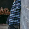 Foxwood Bennett Chocolate Blue Check Coat
