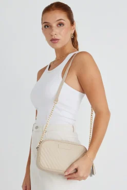 Among the Brave Berlin Shell Leather Chevron Quilted Bag
