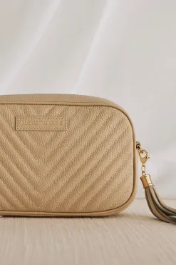 Among the Brave Berlin Shell Leather Chevron Quilted Bag