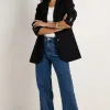 Among the Brave Bestie Black Crepe Relaxed Fit Blazer