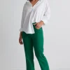 Among the Brave Billie Apple Green Wide Leg Jeans