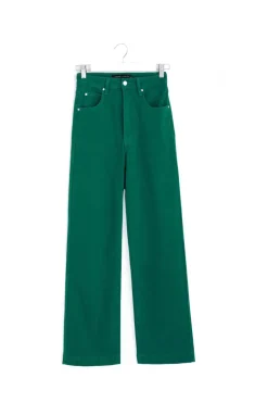 Among the Brave Billie Apple Green Wide Leg Jeans