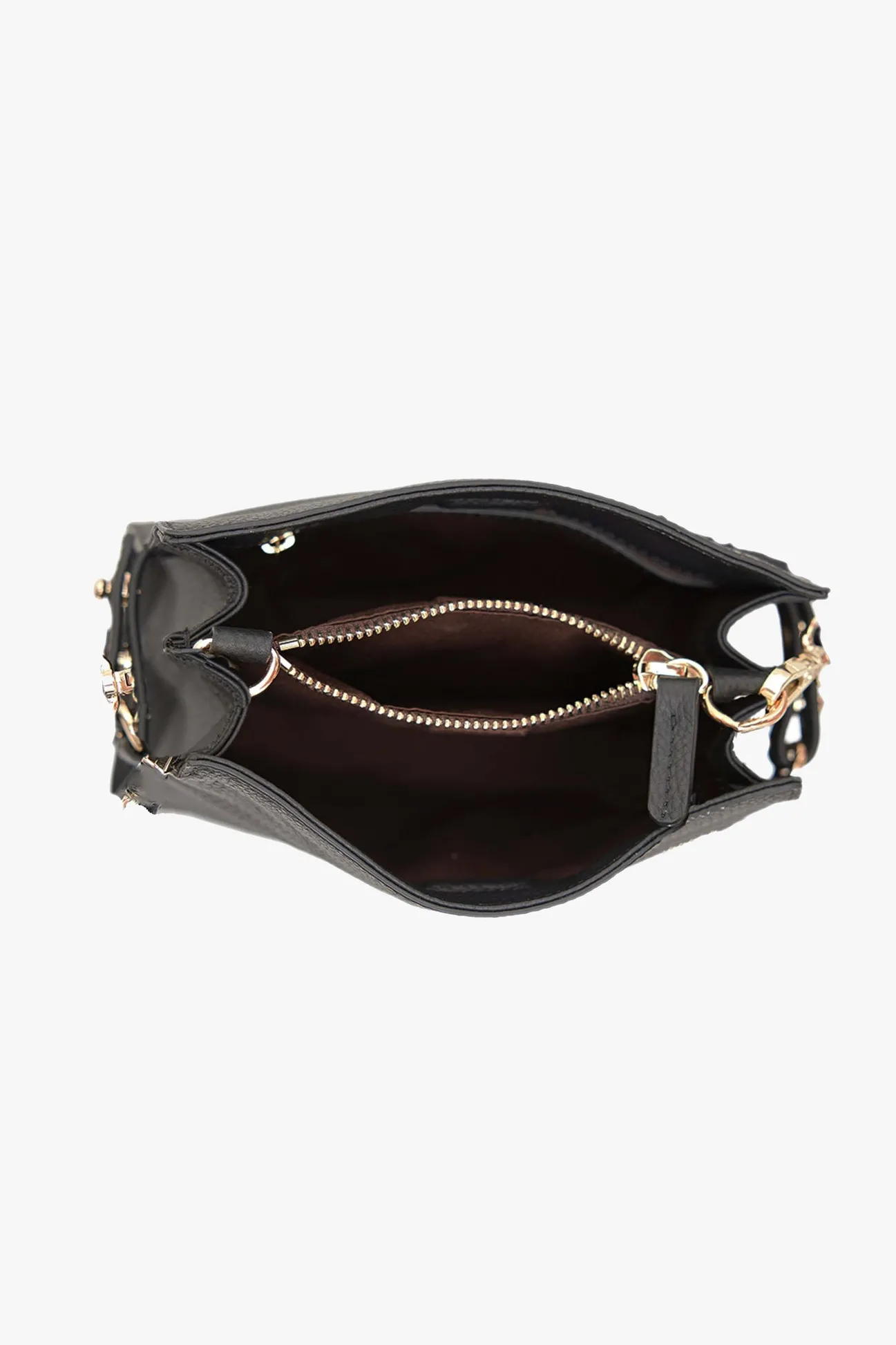 Saben Birdie Black Mini Top Handle Square Crossbody Bag