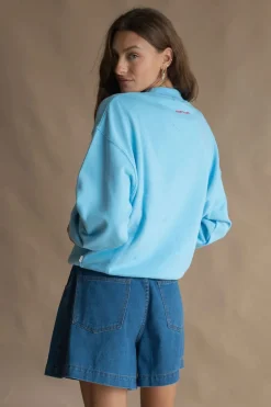 Araminta James Bisous Ice Blue Sweatshirt