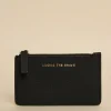 Among the Brave Black Leather Card Holder
