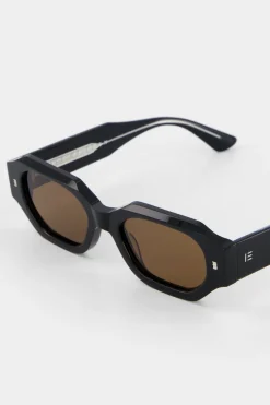 Isle of Eden Blake Black Brown Lens Sunglasses