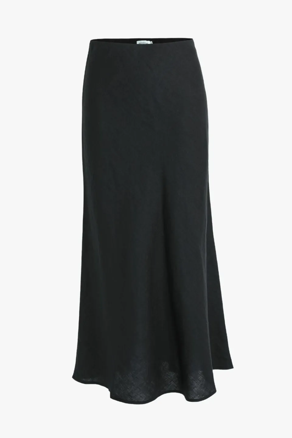 RE:UNION Label Bliss Black Linen Bias Midi Skirt