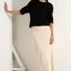 RE:UNION Label Bliss Natural Linen Bias Midi Skirt