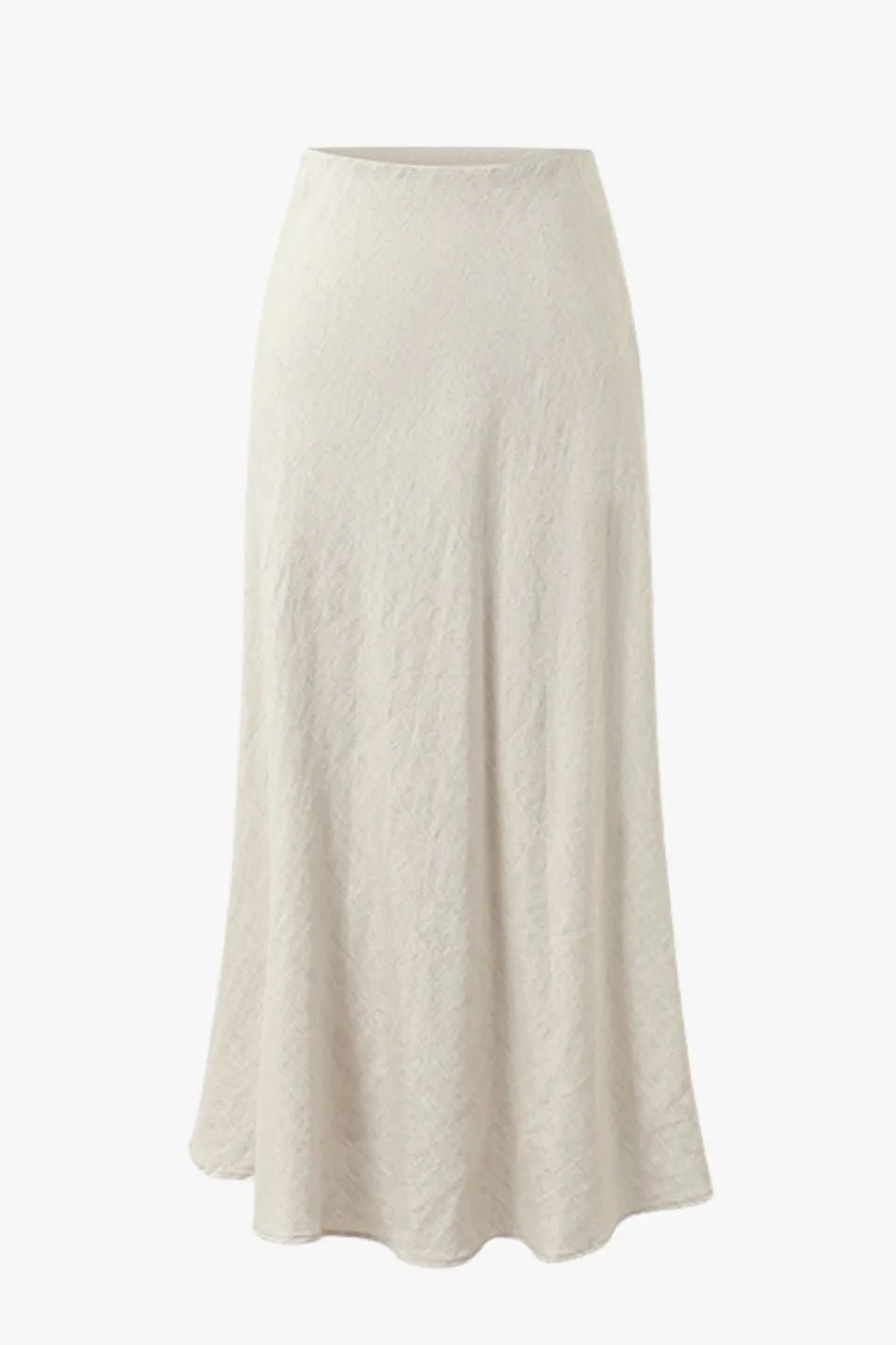 RE:UNION Label Bliss Natural Linen Bias Midi Skirt