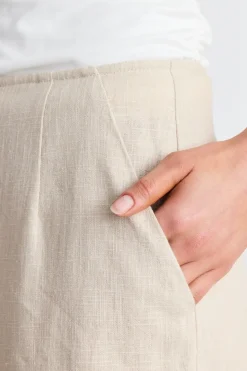 Ivy + Jack Boardwalk Natural Ramie Extended Waist Pants